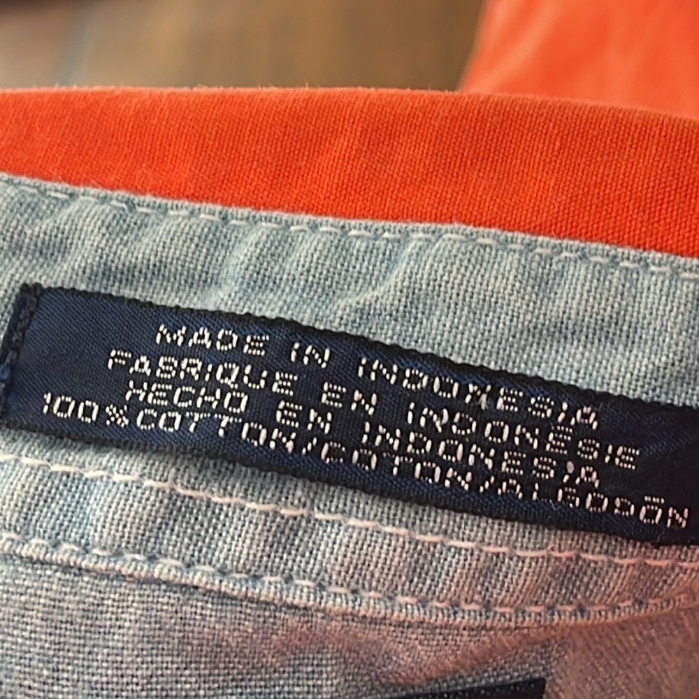 Vintage 90’s Tommy Hilfiger Shacket Men’s Large Orange Jacket shirt windbreaker - Picture 14 of 16